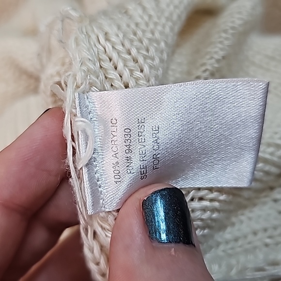 T/O Medium See Through Cream Sweater - Picture 4 of 4